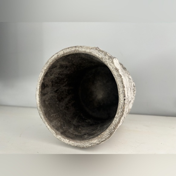 White Birch Textured Cylinder Planter Pot - Picture 5 of 8